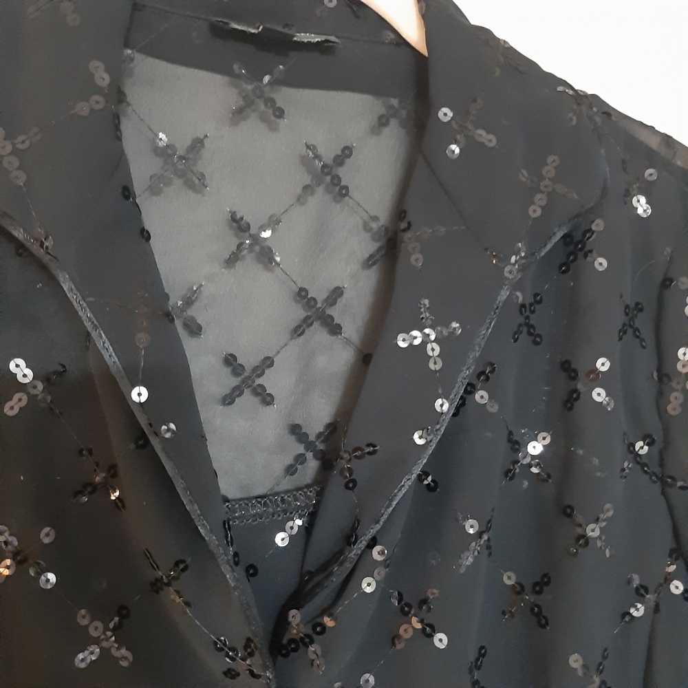 2-PIECE Julianna Collezione Sequin Cami Blouse M ☆ - Picture 5 of 11